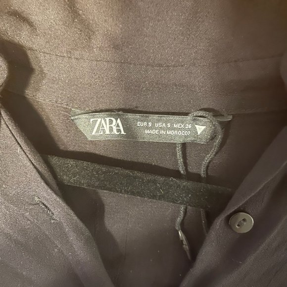 Zara Black Full Sleeve Blouse - Picture 8 of 16